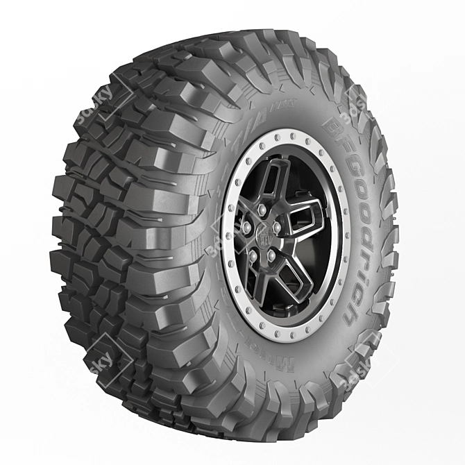 Rugged Performance: BFGoodrich Wheels 3D model image 1