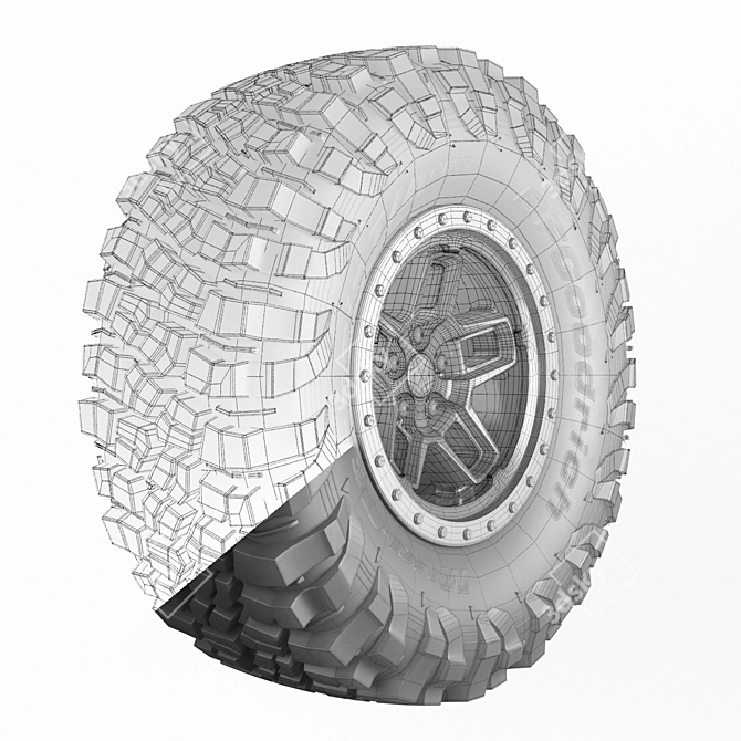 Rugged Performance: BFGoodrich Wheels 3D model image 5