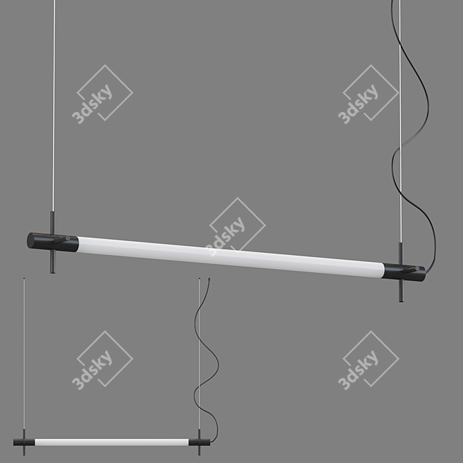 Elegant LED Tube Pendant - Lampatron FABIA L 3D model image 1