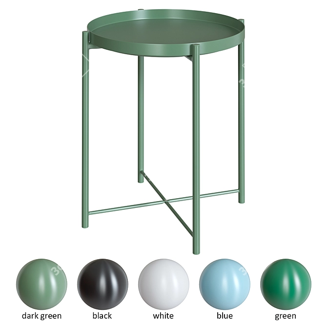 Gladom Steel Serving Table 3D model image 1