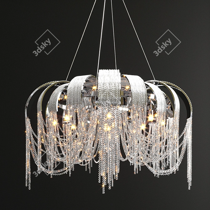 Elegant Crystal Chandelier 3D model image 2