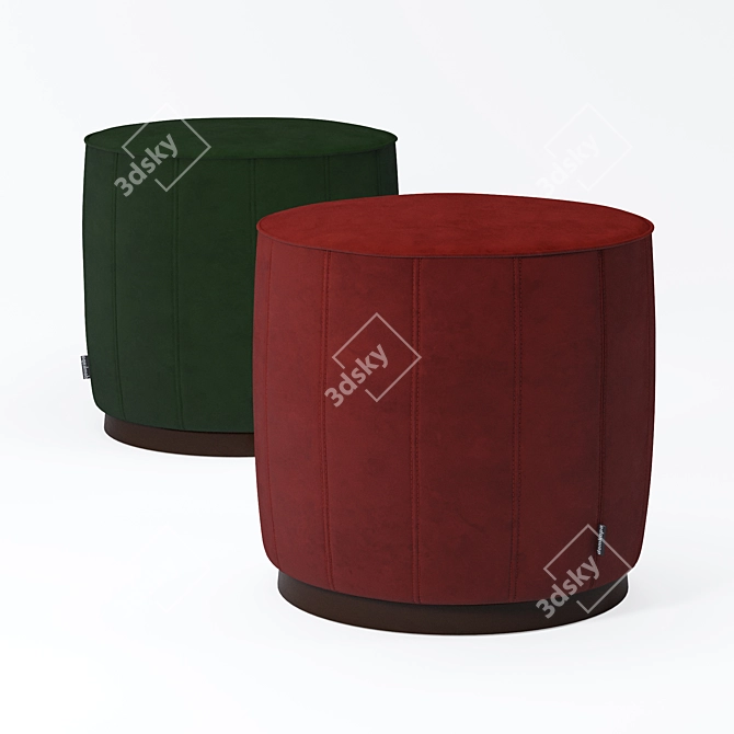 Elegant Low Pouf by Domkapa 3D model image 1