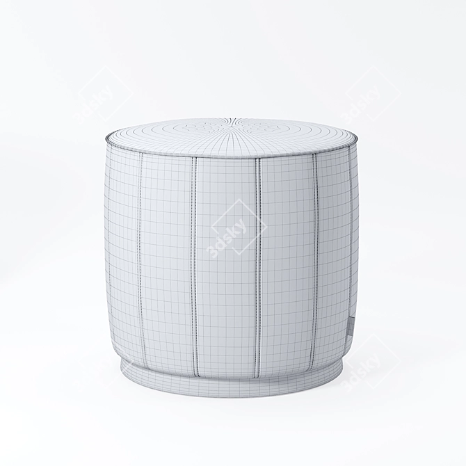 Elegant Low Pouf by Domkapa 3D model image 4