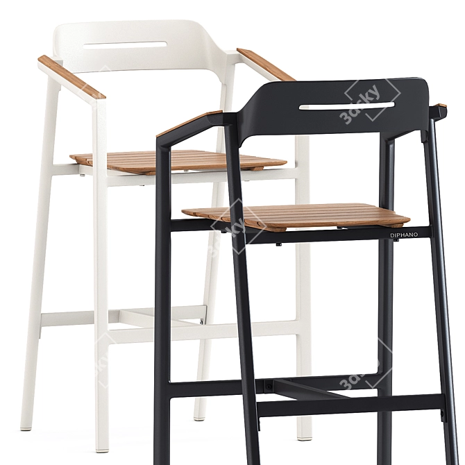 Sleek and Stylish Icon Barstool 3D model image 4