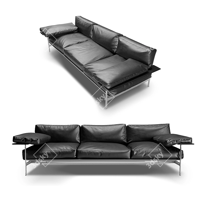 Sleek B&B Italia Diesis 40 3D model image 1