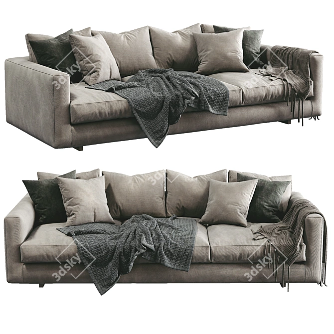 Luxury Malibu Sofa 3D model image 1