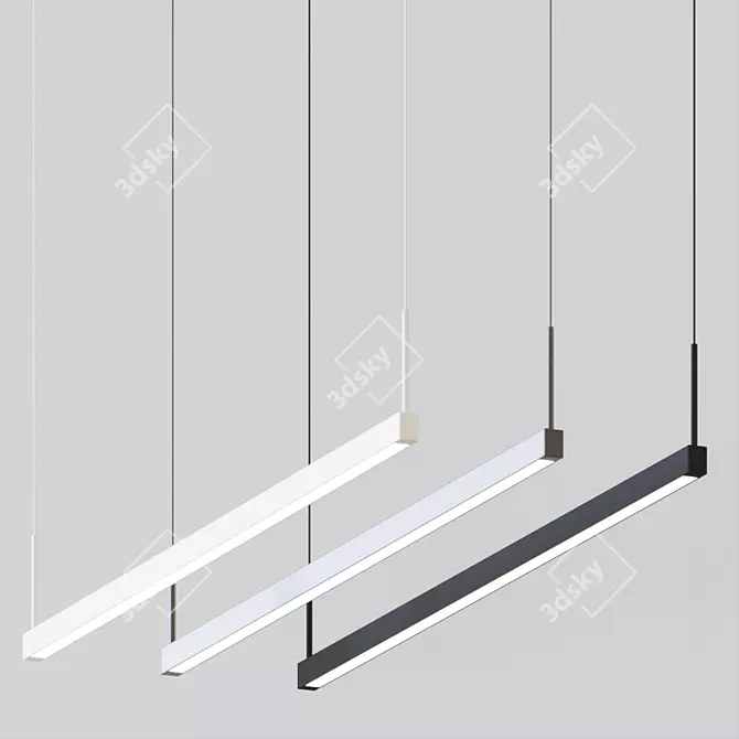 Sleek LED Pendant by Sonneman 3D model image 1