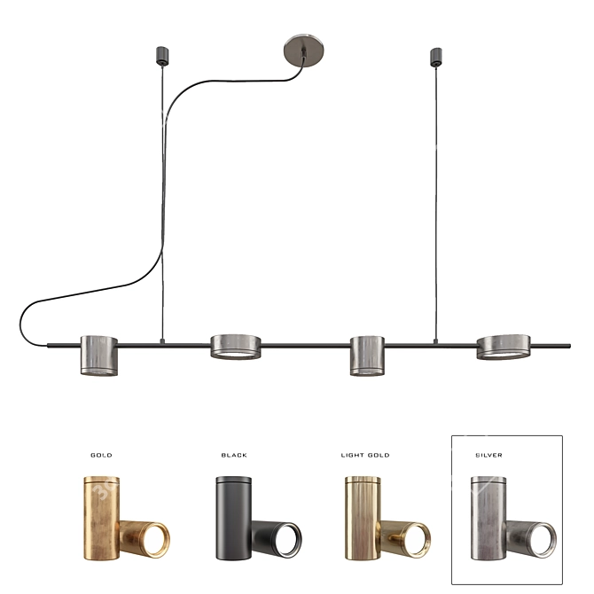 Sleek Track Light Collection 3D model image 3