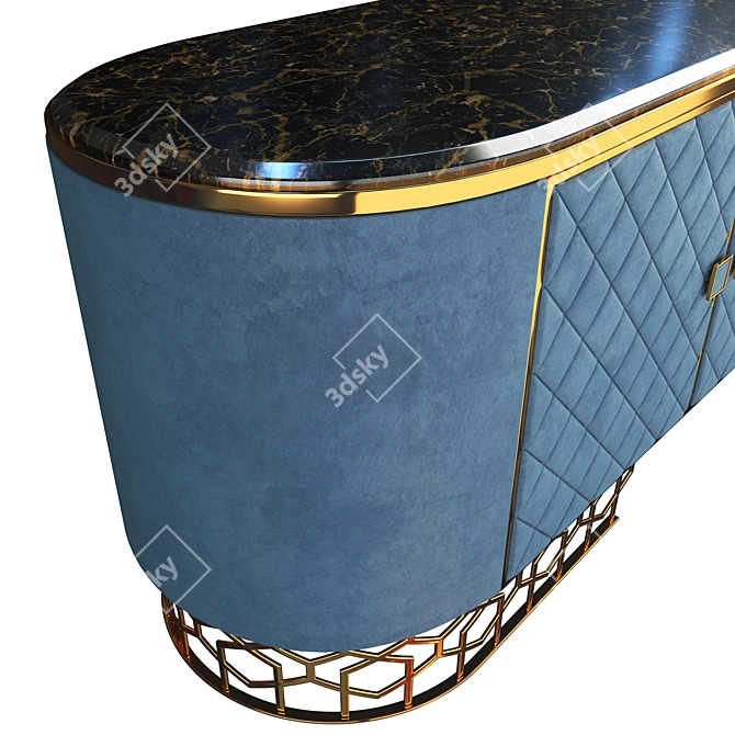 Sleek TV Stand by Manbas: Modern Style 3D model image 3