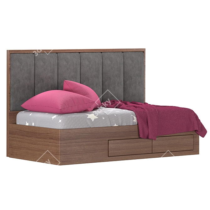 Dreamy LUDUS Kids Bed 3D model image 1