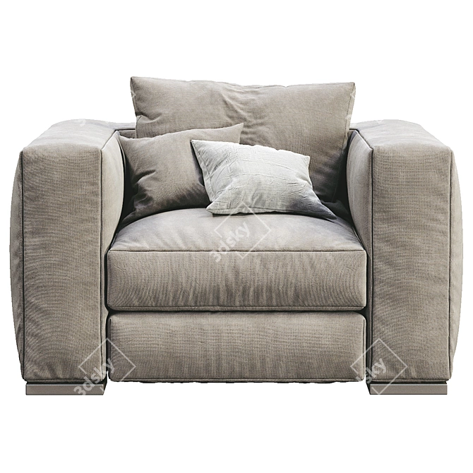 Elegant Arthur Armchair by Jesse 3D model image 2
