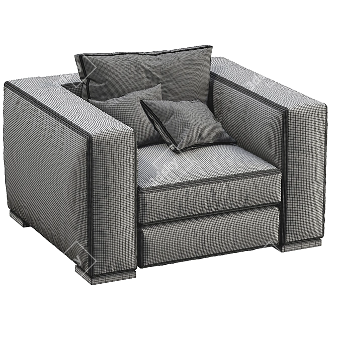 Elegant Arthur Armchair by Jesse 3D model image 5