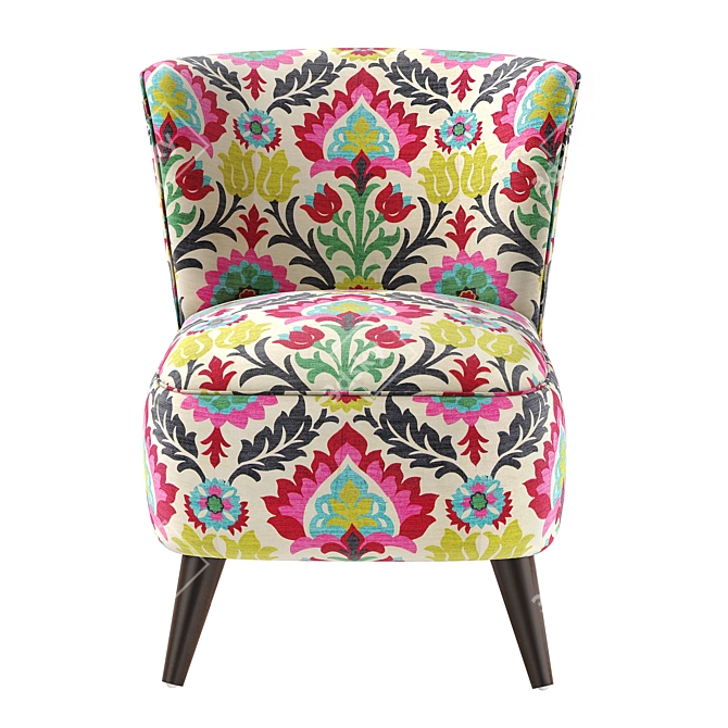 Cozy Charm Slipper Chair 3D model image 2