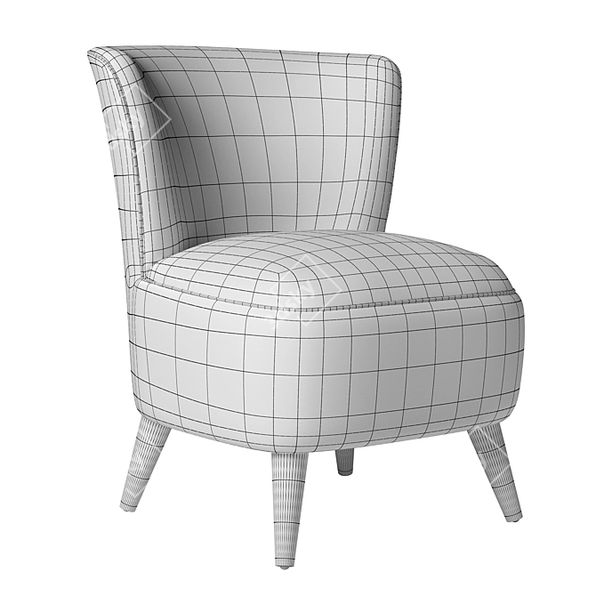 Cozy Charm Slipper Chair 3D model image 3