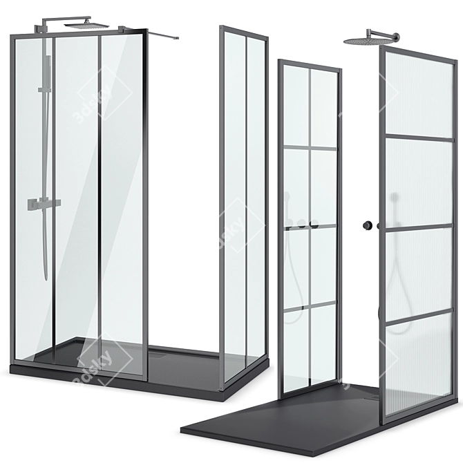 Modern Shower Panels Set - West One Bathrooms 109 3D model image 3
