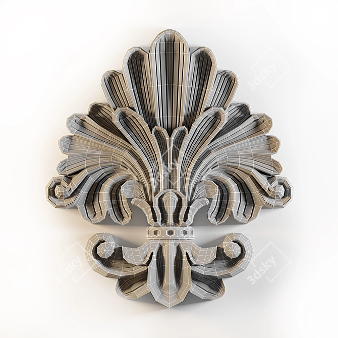 Sleek TurboSmooth Ornament 3D model image 3