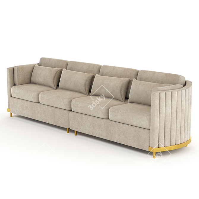 Stylish Fabello Mobilya Sofa 3D model image 2