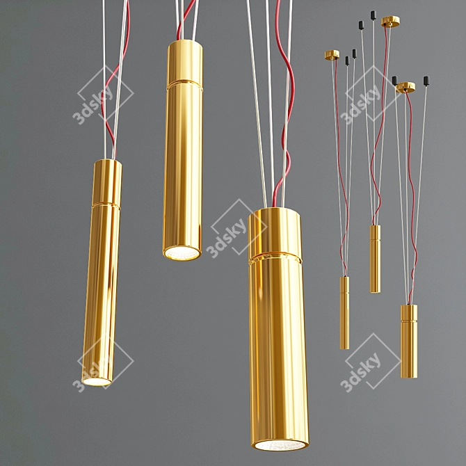 Sleek Tube Lighting Collection 3D model image 2