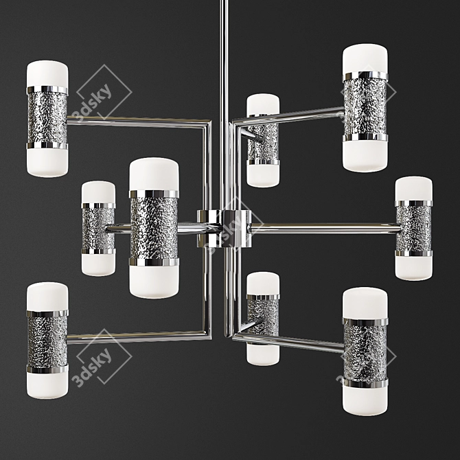 Elegant Shagreen Chandelier 3D model image 1