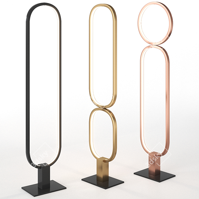 Luciferos File Flex Ags Floor Lamp 3D model image 1