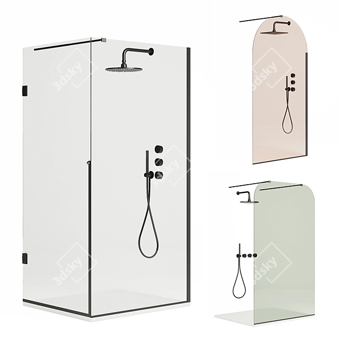 Modern Showers + Stylish Faucets 3D model image 1