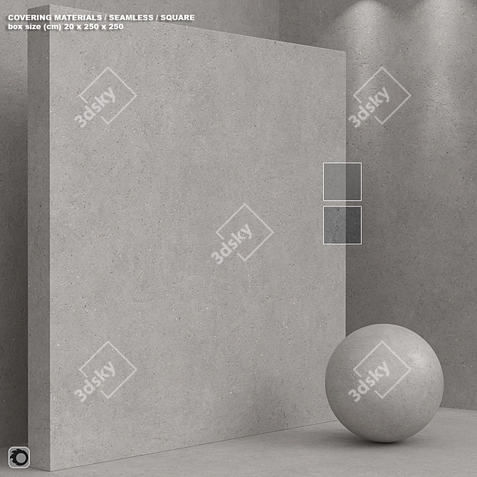 Seamless Concrete Plaster Set 3D model image 1