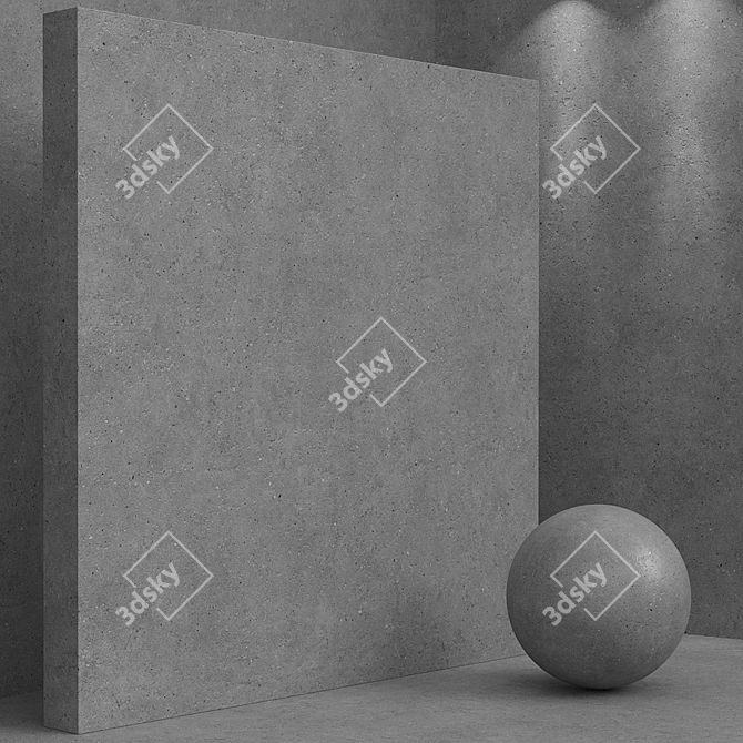 Seamless Concrete Plaster Set 3D model image 3