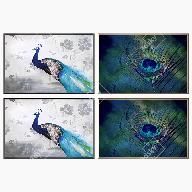 Elegant Wall Art Set 3D model image 2