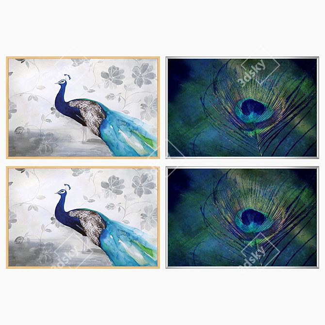 Elegant Wall Art Set 3D model image 3