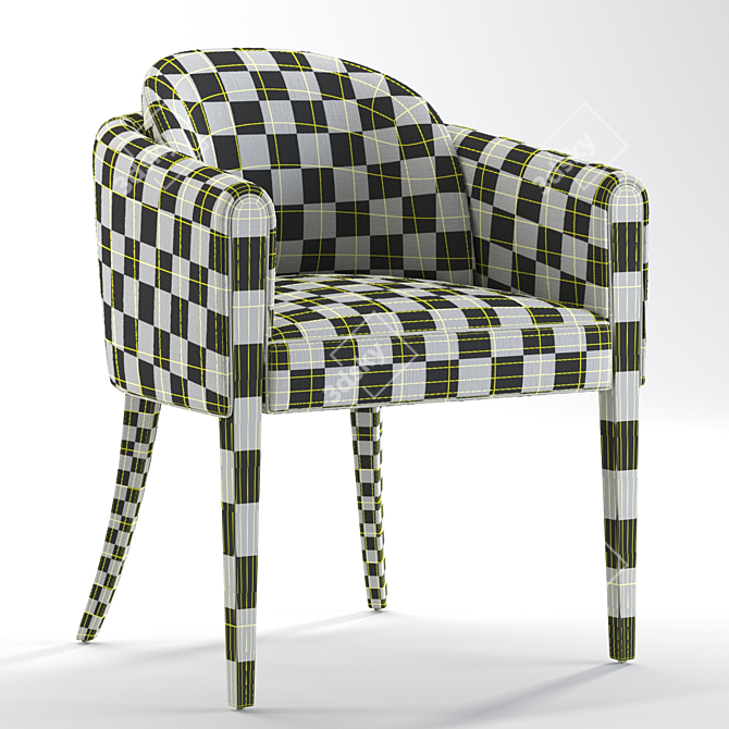 Elegant Kingsley Dining Chair 3D model image 5