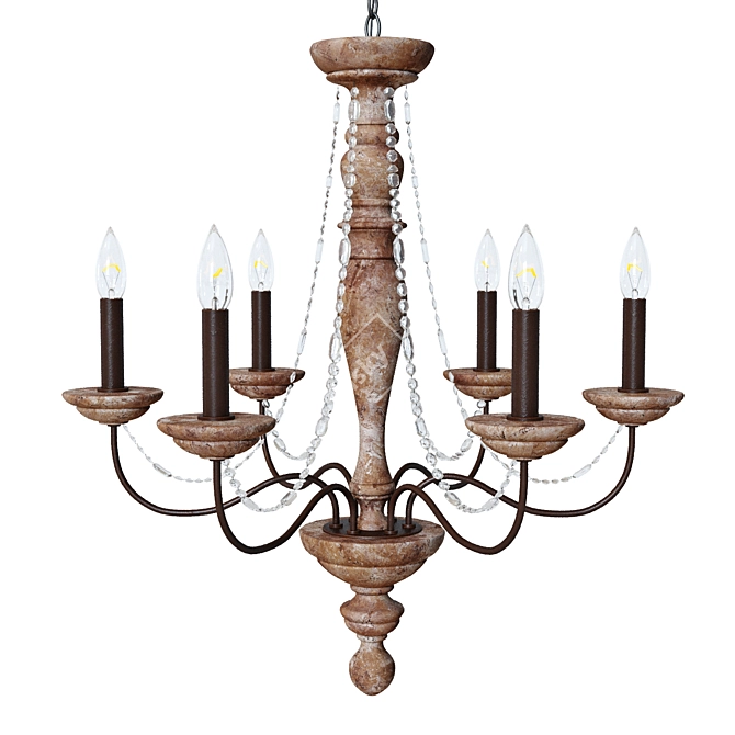 Ashley Home Accents Chandelier: Elegant Illumination for Your Home 3D model image 1