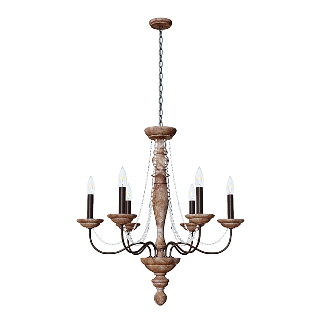 Ashley Home Accents Chandelier: Elegant Illumination for Your Home 3D model image 2