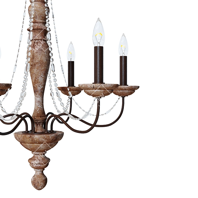 Ashley Home Accents Chandelier: Elegant Illumination for Your Home 3D model image 4