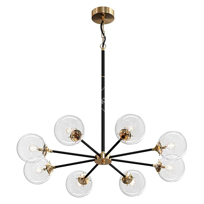 Modern Radial Chandelier: Urban Elegance 3D model image 1