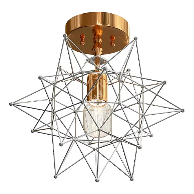 Illuminating Moravian Star Pendant 3D model image 1