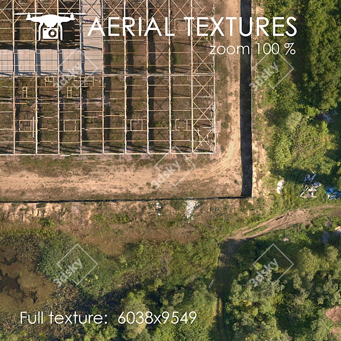 Aerial Topography Pack: High-Resolution, Realistic Textures 3D model image 3