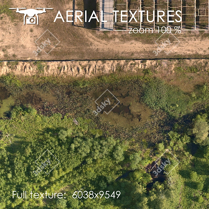 Aerial Topography Pack: High-Resolution, Realistic Textures 3D model image 4