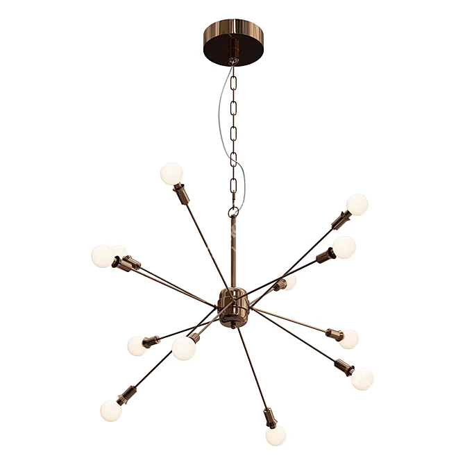 Radiant Burst Chandelier 3D model image 1
