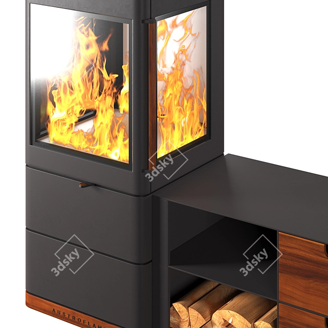 Ivy Stoves: Stylish Cast Iron Fireplaces 3D model image 2