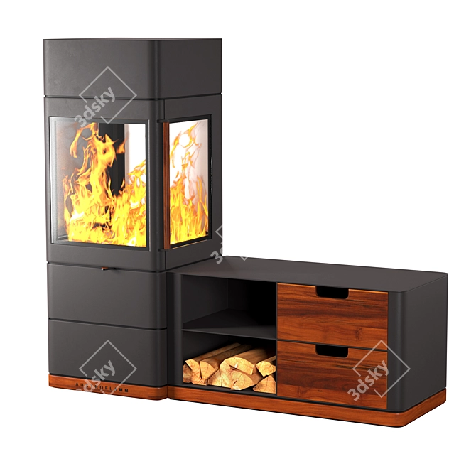 Ivy Stoves: Stylish Cast Iron Fireplaces 3D model image 4