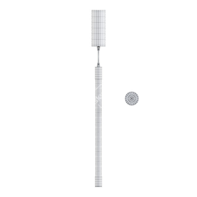 Sleek LED Pendant Light 3D model image 3