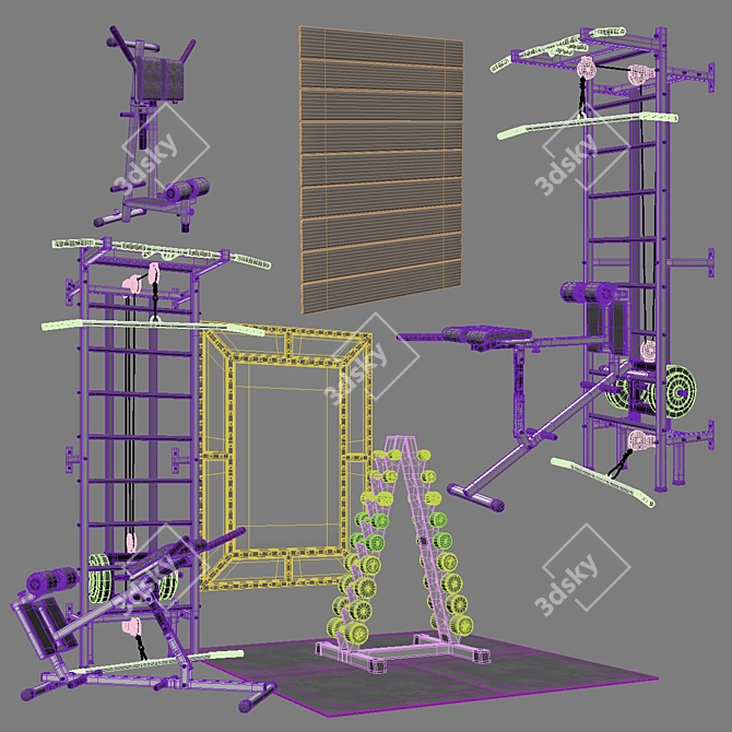 Ultimate Swedish Wall Combo with Upper and Lower Link 3D model image 7