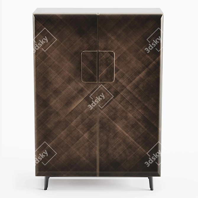 Elegant Tudor Sideboard by Cattelan Italia 3D model image 5