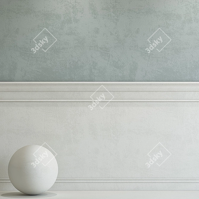 Elegant Plaster with Molding 3D model image 2