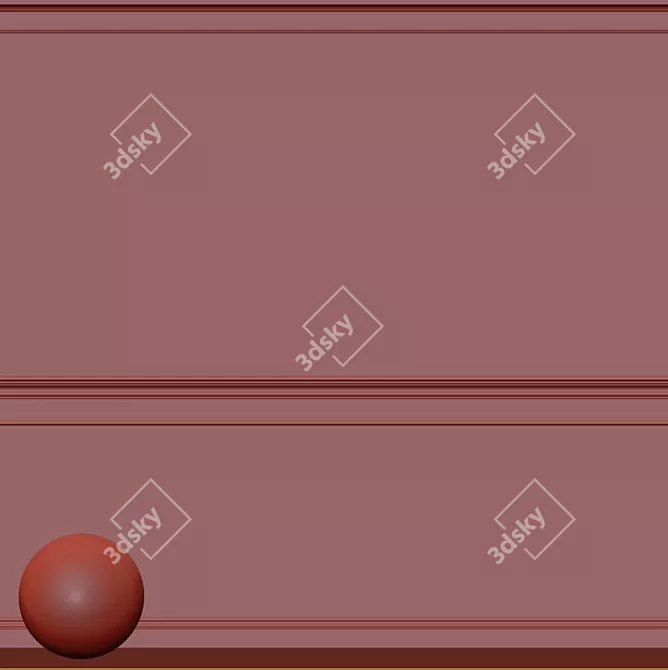 Elegant Plaster with Molding 3D model image 3