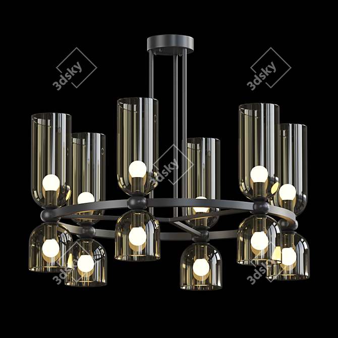 Elite CH 6 Glass Pendant Lamp 3D model image 1