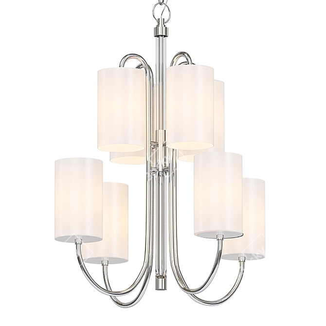 Elegant 28" Hudson Valley Chandelier 3D model image 1