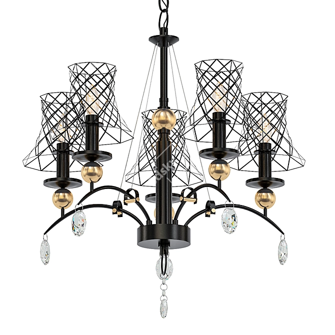 Modern Industrial Pendant Light 3D model image 1