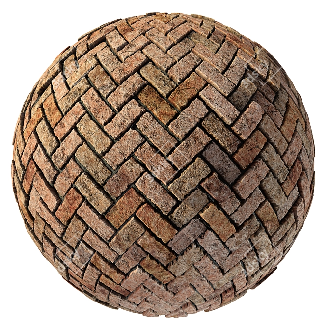 Realistic Roman Brick Texture - 2K Wall Brick 3D model image 1