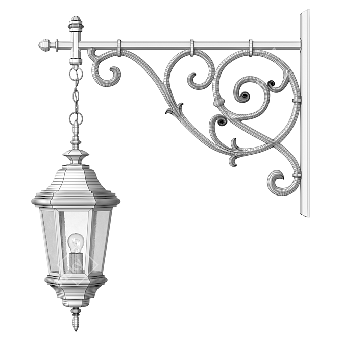 360° Outdoor Wall Light 3D model image 3
